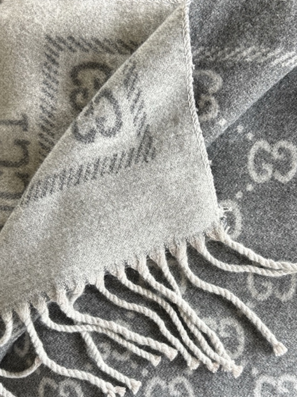 GUCCI GG Monogram Silk & Cashmere Scarf/ Stole/ Shawl NWT - Picture 12 of 13